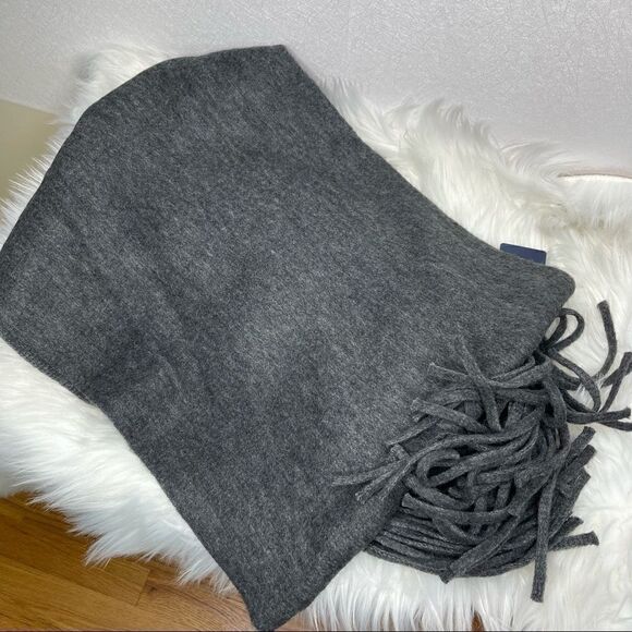 lucky Brand Brushed Gray Fringe Scarf - Picture 4 of 4